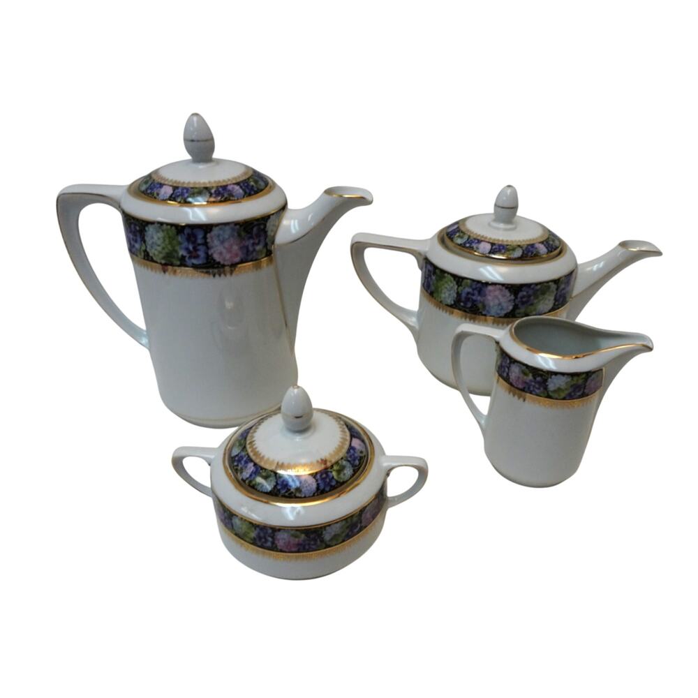 Beyer & Bock Coffee & Tea Service – 4‑Piece Porcelain Set